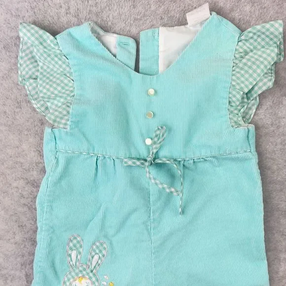 Vintage Jumper Blue Baby 12 months Applique STAINED - Picture 3 of 7